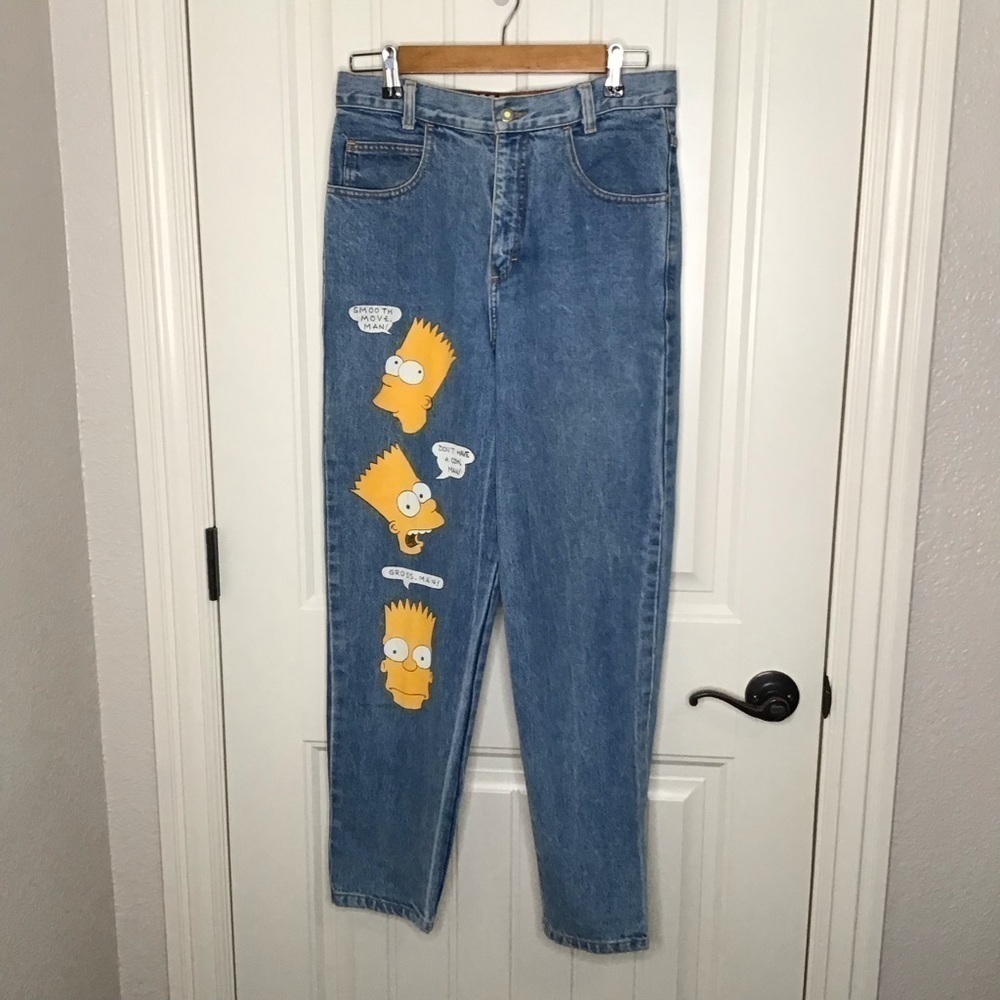 Vintage 90’s StickShift Bart Simpson High Rise Jeans. - Picture 2 of 16